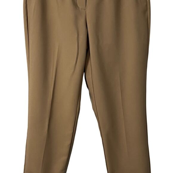 Nine West Womens Dress Pants Size 14 Beige Hook and Eye Pockets Straight - Picture 5 of 9